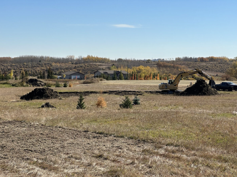 digging new acreage in rocky view county alberta