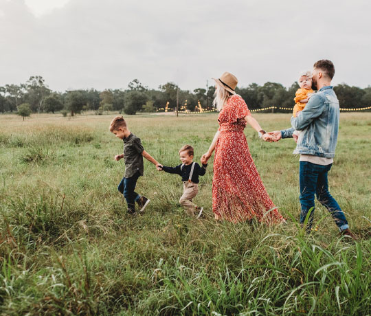 family in Springbank, Alberta