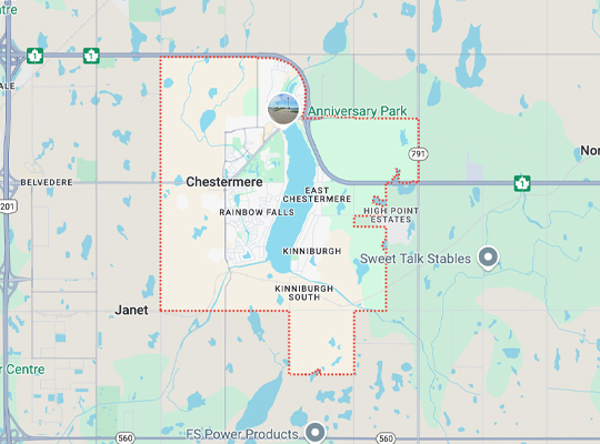 map of Chestermere